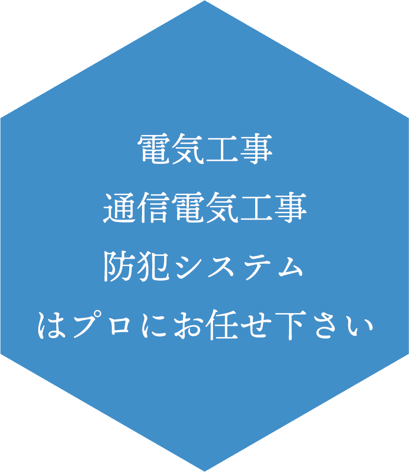 電気工事 通信電気工事 防犯システムはプロにお任せ下さい